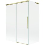 MEXEN/S - Rox L vanová zástěna 2-křídlová posuvná 120 + 70 x 150, transparent, zlatá 8C9L-120-070-50-00