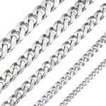 Pánský ocelový náhrdelník Erich, mm řetízek chirurgická ocel, Stříbrná mm cm