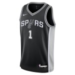 Nike Dětský dres San Antonio Spurs NBA Victor Wembanyama #1 Swingman Černá (YOUTH)