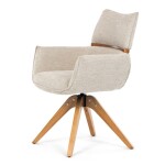 Jídelní židle, béžová, látka, DCH-D1348 CRM2