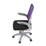 Dětská židle, výškově nastavitelná, fialová síťovina, KA-K2008 PUR