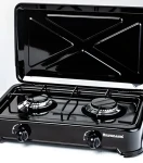 Ravanson K-02TB černá / Varná deska / Plynová / 2 hořáky / Stolní (K-02TB)