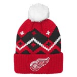 Outerstuff Dětská zimní čepice Detroit Red Wings NHL Patchwork Cuffed Knit