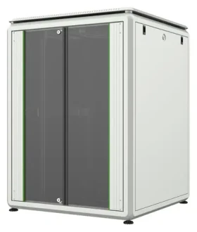 Lanview Data Line 20U bílá / Stojanový rozvaděč / 19" / 800x800 mm / Skleněné dveře / Nosnost 2000 kg (RDL20U88WH)