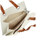 Módní dámská koženková kabelka na rameno Paytona, bílá