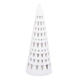 Räder LED lucerna Fir Tree 11 cm, bílá barva, porcelán