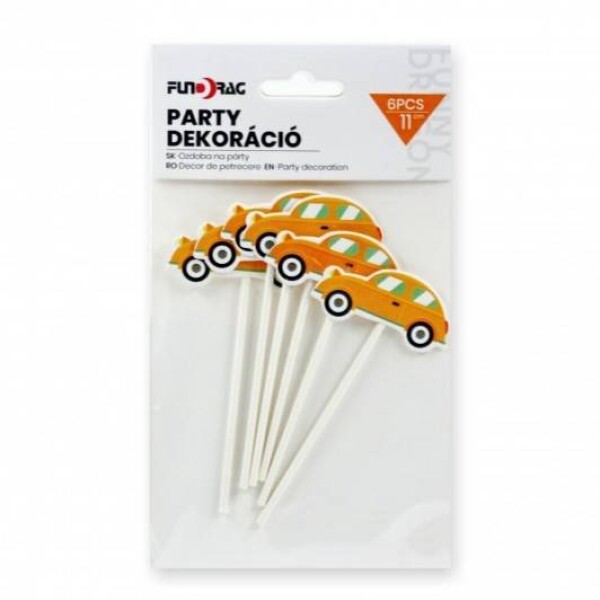 Dortisimo Zápich do dortu Auta (6 ks)