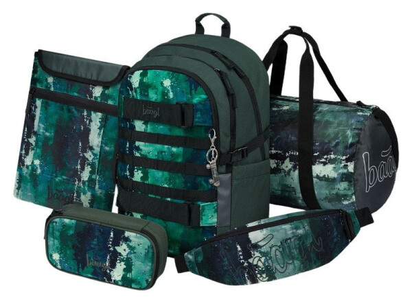 5 SET Skate Forest: batoh, penál, sáček, ledvinka, obal na notebook