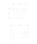 OMNIRES - MODERN PROJECT háček dvojitý černá mat /BLM/ MP60120BL