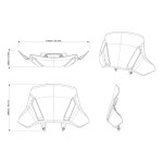 Nastavitelné přední plexi 36 cm na Can-Am Outlander G3