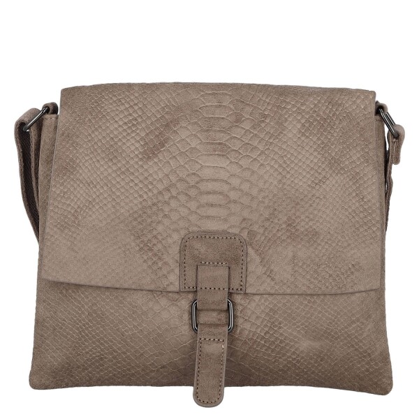 Dámská crossbody kabelka s hadím vzorem Geina, šedo-béžová