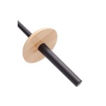 Erga Madera, toaletní WC kartáč na postavení, černá-hnědá, ERG-YKA-P.MADERA-BLK