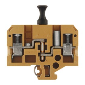 SAK Series, Test-disconnect terminal, Rated cross-section: 10 mm², Screw connection, Medium Yellow, Direct mounting SAKC 10 2STB 0324120000 středně žlutá