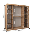 Šatní skříň Abi Ultra Rozměry: 120 cm, Barva korpusu + barva dveří: Kašmír + Kašmír