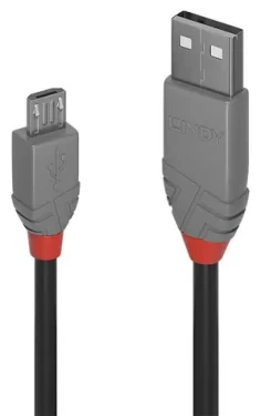 Lindy USB-A - Micro-USB B 1m černá / Datový kabel / USB 2.0 / 480 Mbit/s (36732)