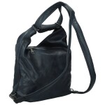 Trendy dámský koženkový kabelko-batoh Kavya, tmavě modrý