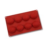 Dortisimo Silikonová forma na pečení Ovály se strukturou 4,6 cm