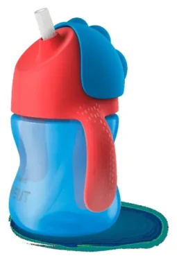 PHILIPS AVENT Hrnek s brčkem SCF796/01 modrá, červená / 200 ml / 9m+