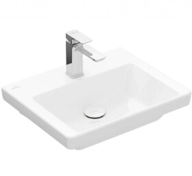 VILLEROY & BOCH - Subway 3.0 Umývátko 50x40 cm, bez přepadu, otvor pro baterii, CeramicPlus, alpská bílá 437051R1