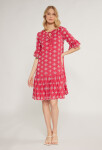 Monnari Mini šaty Ažurové dámské šaty volánky Multi Red