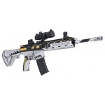 Mamido Dětská Puška M416 na vodní kuličky s příslušenstvím bílá