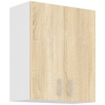 Horní skříňka Sára 60 G-72 2F Barva korpusu: Bílá, Barva dvířek: Dub Lefkas