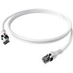 Easylan CPP1OWAWAW0010 RJ45 síťové kabely, propojovací kabely CAT 6A S/FTP 1.00 m bílá dvoužilový stíněný, bez halogenů, samozhášecí 1 ks