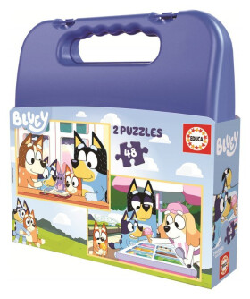 Puzzle v kufříku Bluey 2v1 (48 dílků)