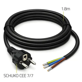 Napájecí kabel SCHUKO CEE 7/7 (E/F) 1,8 m / Napájecí kabel / měď / 3x1,0 mm2 (54597)