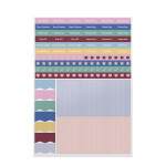 Busy B Nedatovaný zápisník pro učitele Graphic, modrá barva, multi barva, papír