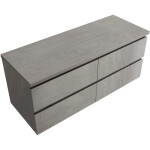 CERANO - Koupelnová skříňka Carole + deska pod umyvadlo Navira Pro - 36 mm - betonově šedá - 120x51,6x46 CER-668243