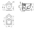 IDEAL STANDARD - i.Life B Závěsné WC, zadní odpad, RimLS+, SmartGuard, bílá T4614HY