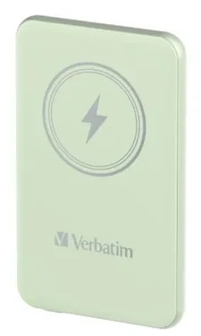 Verbatim Charge 'n' Go Magnetická bezdrátová powerbanka 5000mAh zelená / USB-C / MagSafe / 15-20W (32241)