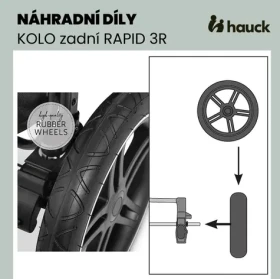 Hauck KOLO zadní RAPID 3 BLACK (NDHK148549-3)