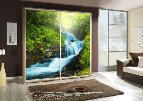 Šatní skříň Penelopa 2 Vodopád Barva korpusu: Kaštan - wenge, Rozměry: 205 cm