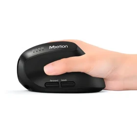 Meetion BTM008 černá / Vertikální bezdrátová myš / 2400 DPI / Bluetooth / 2,4GHz / 6 tlačítek (BTM008)