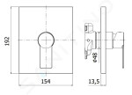 PAFFONI - Tango Baterie pod omítku pro 1 spotřebič, chrom TABOX010CR