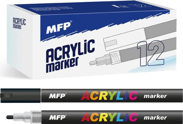 Akrylový popisovač 4mm - černý
