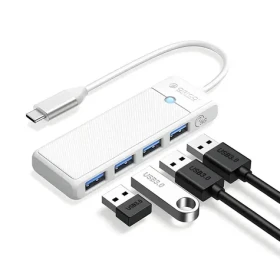 Orico PAPW4A-C3 bílá / USB hub / 4x USB-A 3.0 / kabel 1 m