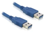 Delock modrá / USB kabel / USB-A samec/samec / USB 3.2 Gen 1 (5 Gbit/s) / 0,5 m (83121)