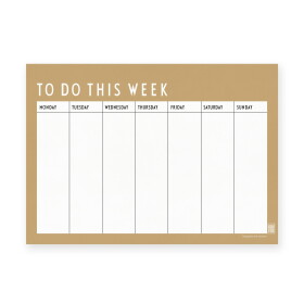 DESIGN LETTERS Týdenní plánovač Weekly Planner Beige, béžová barva, papír