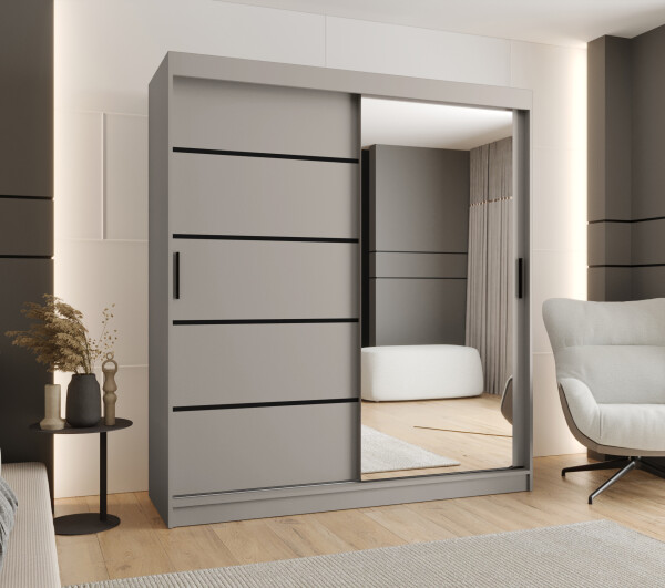 Šatní skříň Abi Rubino V2 Rozměry: 180 cm, Barva korpusu + barva dveří: Kašmír