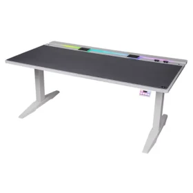 Thermaltake G700 RGB Gaming Desk herní stůl bílá / elektricky nastavitelná výška 61-125 cm (GGD-G70-WHEIRX-22)