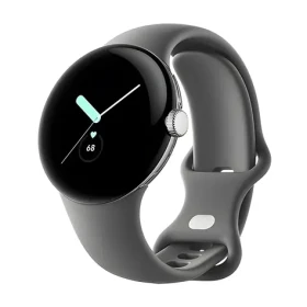 Google Pixel Watch LTE 41mm stříbrná, antracitový řemínek / Chytré hodinky / 1.2" AMOLED / 5ATM / LTE (GA04307-GB)