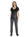 ICEBREAKER Wmns Tech Lite II SS Scoop Tee Plume, Black velikost: XS