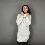 HOSH Pletený jednobarevný rolák CLAIRE Barva: Tmavě šedá