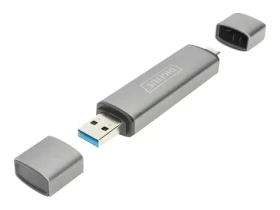 Digitus DA-70886 / Čtečka paměťových karet / USB-C a USB-A 3.2 Gen 1 / OTG / duální (DA-70886)