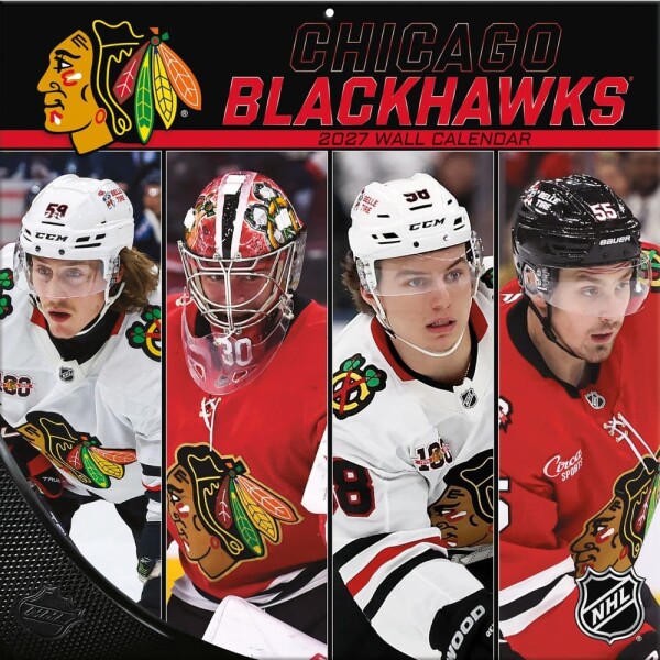 JF Turner Kalendář Chicago Blackhawks NHL 2027 Wall Calendar