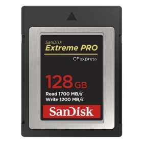 SanDisk Extreme Pro CF express 128GB / čtení: až 1700 MBs / zápis: až 1200 MBs (SDCFE-128G-GN4NN)