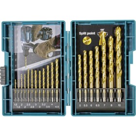 Makita B-67795 Makita - Bohrersatz - für Metall - 19 Stücke sada spirálových vrtáku do kovu 1.5 mm, 2.0 mm, 2.5 mm, 3.0 mm, 3.2 mm, 3.5 mm, 4.0 mm, 4.5 mm, 5.0